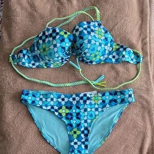 Aerie Blue Floral Bikini Set